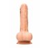 RealRock Dong 7 - Realistic Dildo with Testicles (17cm) - Natural 