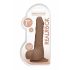 RealRock Dildo 7 - Realistic with Testicles (17cm) - Dark Natural 