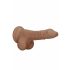 RealRock Dildo 7 - Realistic with Testicles (17cm) - Dark Natural 