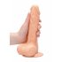 RealRock Dong 8 - Realistic Dildo with Testicles (8 Inches) - Natural 