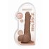 RealRock Dong 8 - Lifelike Dildo with Testicles (20cm) - Dark Natural 