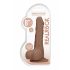 RealRock Dong 8 - Lifelike Dildo with Testicles (20cm) - Dark Natural 