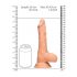 RealRock Dildo 9 - Lifelike with Balls, 9 inches - Natural 