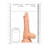 RealRock Dildo 9 - Lifelike with Balls, 9 inches - Natural 