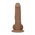 RealRock 9" Dildo with Balls - Dark Natural 