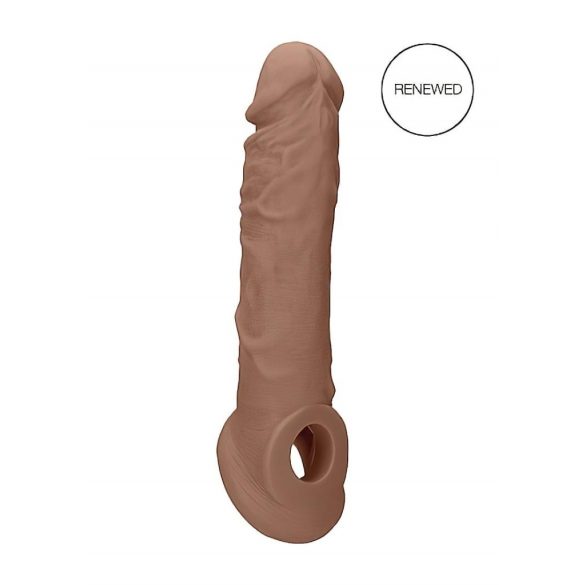 RealRock Penis Sleeve 8 - Dark Natural (21cm) 