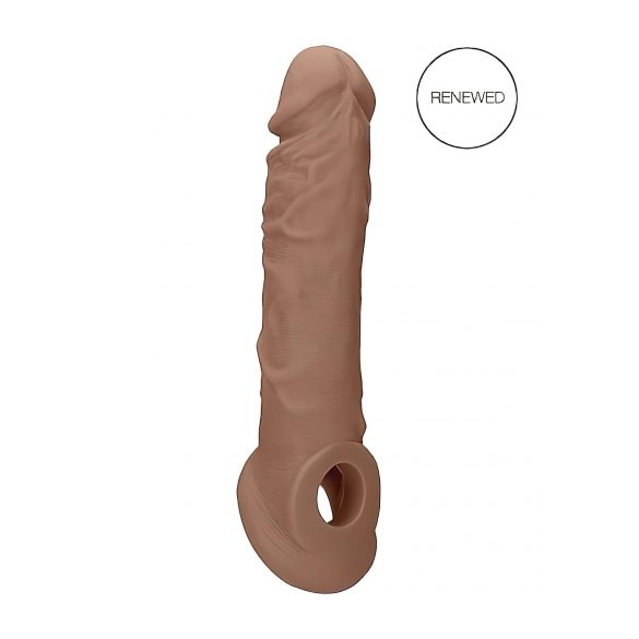 RealRock Penis Sleeve 8 - Dark Natural (21cm) 