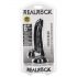 RealRock Suction Cup Realistic Dildo with Balls - 6.1in (Black) 