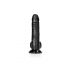 RealRock Suction Cup Realistic Dildo with Balls - 6.1in (Black) 