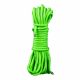 Ouch! - Glow-in-the-Dark Bondage Rope - 5m (Green) 