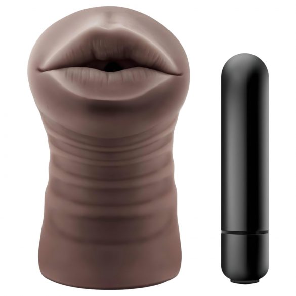 Enlust Krystal - Vibrating Artificial Mouth with AI Images (Brown)