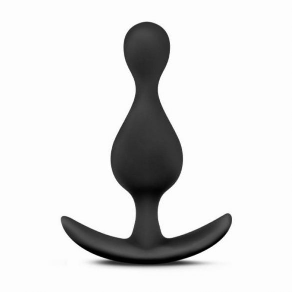 Anal Adventures Platinum Wave Plug - Anal Dildo (Black) 