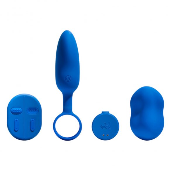 Platanomelón Mobi - Battery, Radio-Controlled Vibrator Set - 2 Pieces (Blue) 