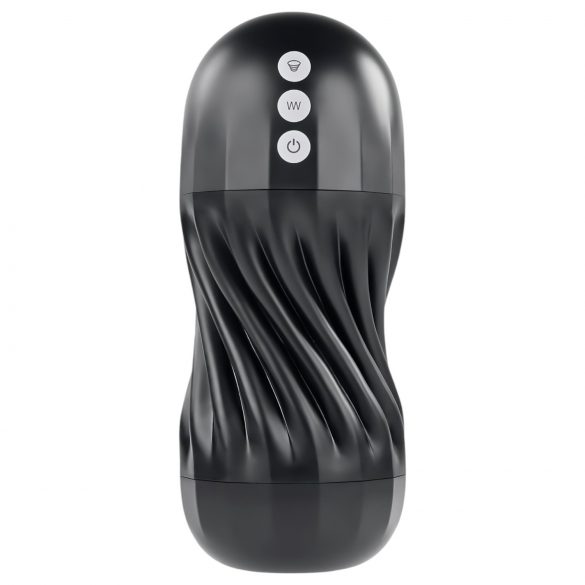 Playboy Solo Stroker - Rechargeable Suction Masturbator (Black) 