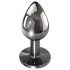 Evolved Black Gem - Metal Anal Plug Set (Black-Silver)