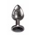 Evolved Black Gem - Metal Anal Dildo Set (Black-Silver) 