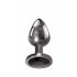 Evolved Black Gem - Metal Anal Dildo Set (Black-Silver) 