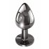 Evolved Black Gem - Metal Anal Dildo Set (Black-Silver) 