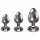 Playboy - Anal Dildo Set - 3 Pieces (Silver)