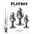 Playboy - Anal Plug Set - 3 Pieces (Silver)