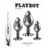 Playboy - Anal Dildo Set - 3 Pieces (Silver)