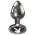 Playboy Tux - anal plug - small (silver)