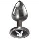 Playboy Tux - Small Anal Dildo (Silver) 