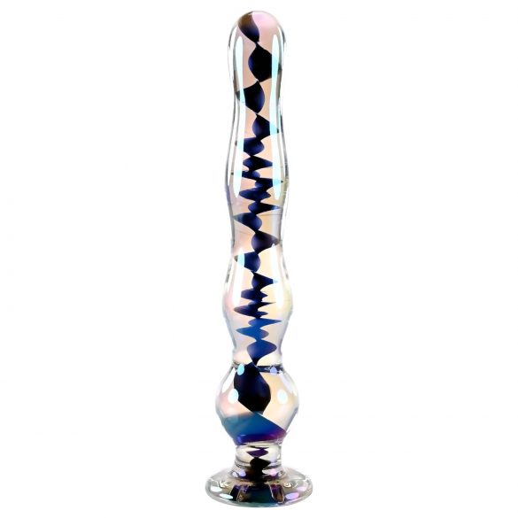 Playboy Jewels - Wavy Glass Dildo (Transparent)