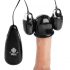 Trinity - Two-Egg Glans Vibrating Cap Vibrator (Black-Silver)