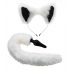 TAILZ - White Fox Tail Anal Dildo Set (Black and White) 