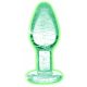 Glow in the Dark Glass Anal Dildo L - Clear 