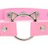 Master Series Kinky Kitty Collar with Cat Ear Ring (Pink) 