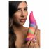 Rainbow Glow Silicone Dildo - 21cm 