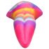 Rainbow Glow Silicone Dildo - 21cm 