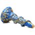 Kraken Spiral Tentacle Dildo - 21cm (Gold-Blue) 