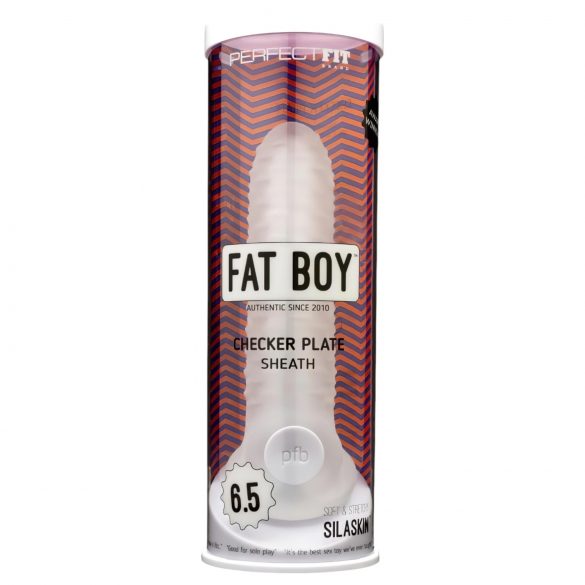 Fat Boy Checker Box - Penis Sleeve (17cm) - Milky White