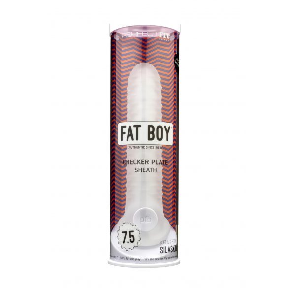 Fat Boy Checker Box - Penis Sleeve (19cm) - Milky White 