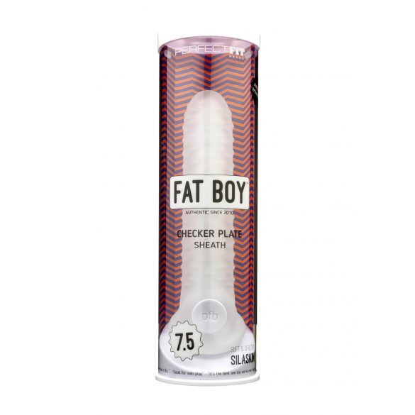 Fat Boy Checker Box - Penis Sleeve (19cm) - Milky White 