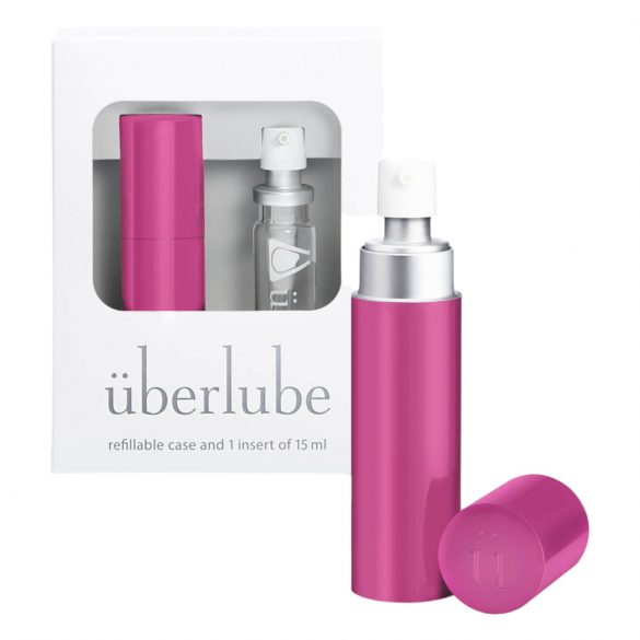 Überlube Travel Case Silicone-Based Lubricant - Pink (15ml) 