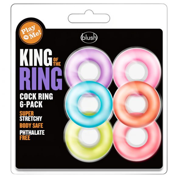 King of the Ring - penis ring set - colorful (6 pieces)