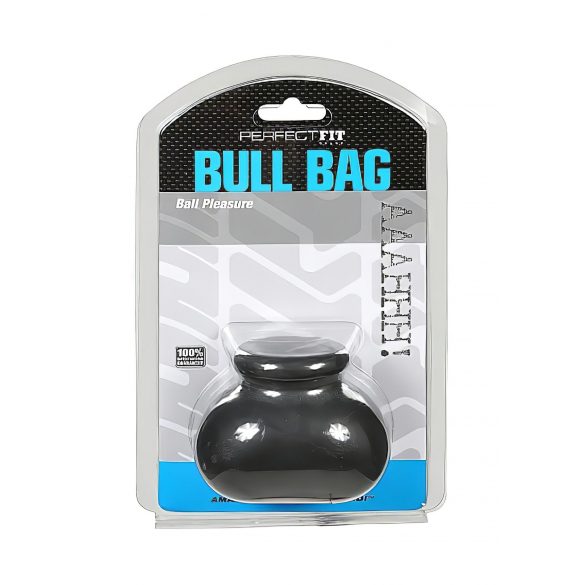 Perfect Fit Bull Bag - Scrotum Sack and Stretcher (Black)