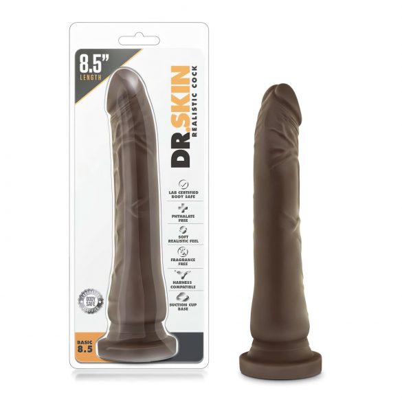 Dr. Skin 8.5 - Realistic Suction Cup Dildo - Brown (20.5cm) 