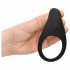 Loveline - Rechargeable, Vibrating Long Penis and Testicle Ring (Black) 