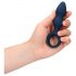 Loveline - anal dildo with grip ring - small (blue)