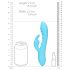 Loveline - waterproof rabbit ear vibrator with clitoral arm (blue)