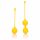 Loveline - Silicone Kegel Balls Set - 2 Piece (Yellow) 