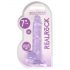 REALROCK - Transparent Lifelike Dildo - Purple (17cm) 