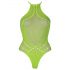 Ouch! - Neon Green Glow-in-the-Dark Strappy Bodysuit