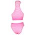 Ouch! - Fluorescent Lingerie Set (Pink) 