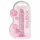 REALROCK - Transparent Realistic Dildo - Pink (17cm) 